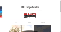 Desktop Screenshot of phdpropertiesinc.com